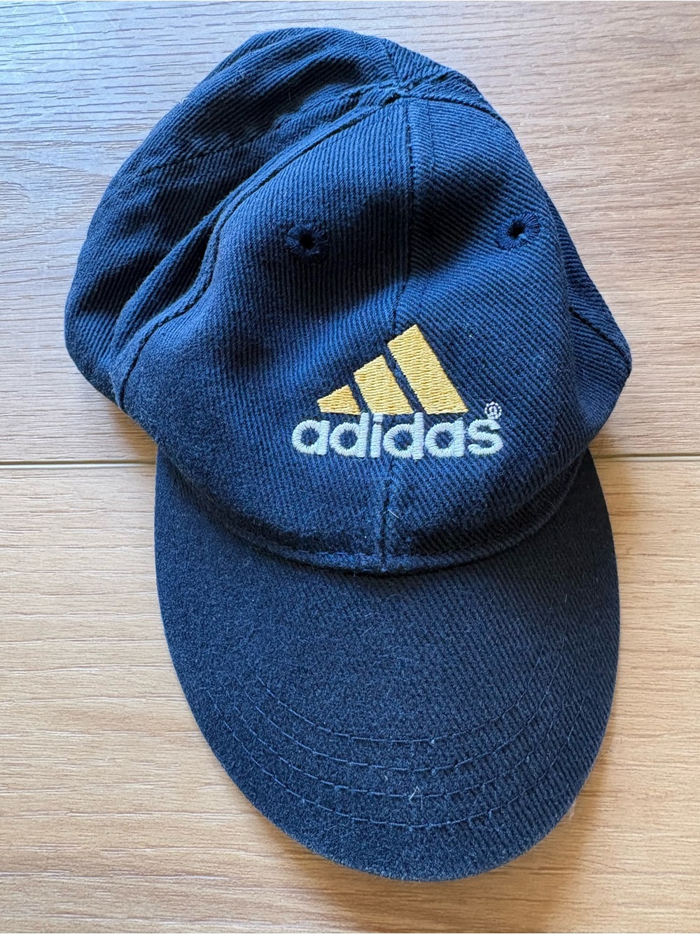 adidas Kids Navy Cap with Yellow Logo